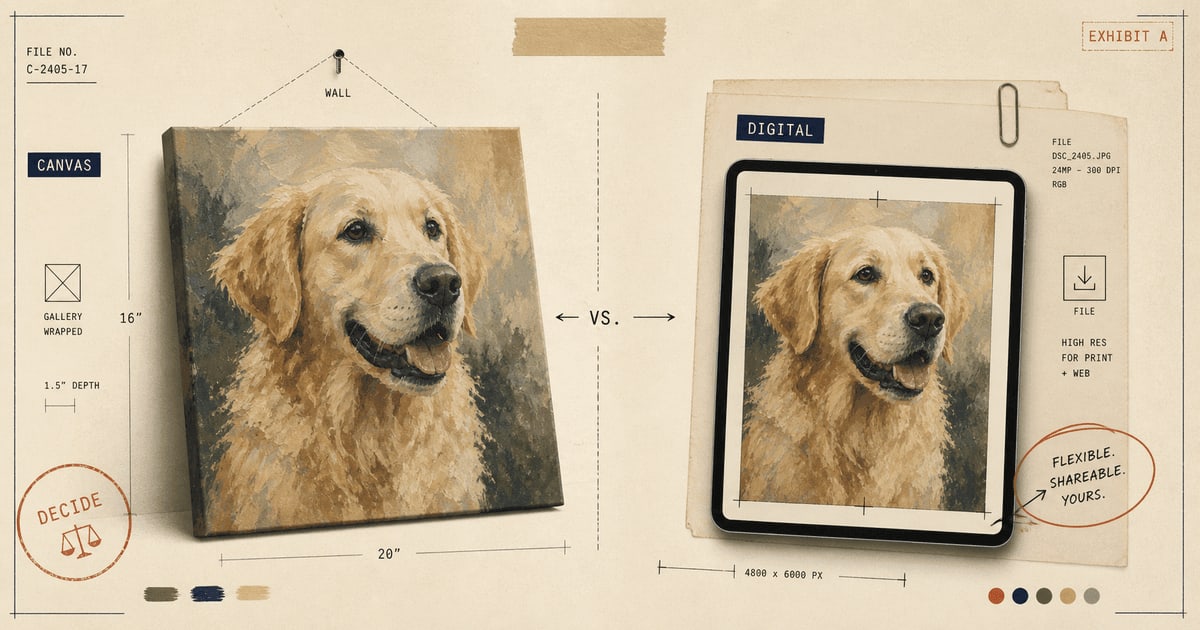 Custom Canvas or Digital Pet Portrait? article image