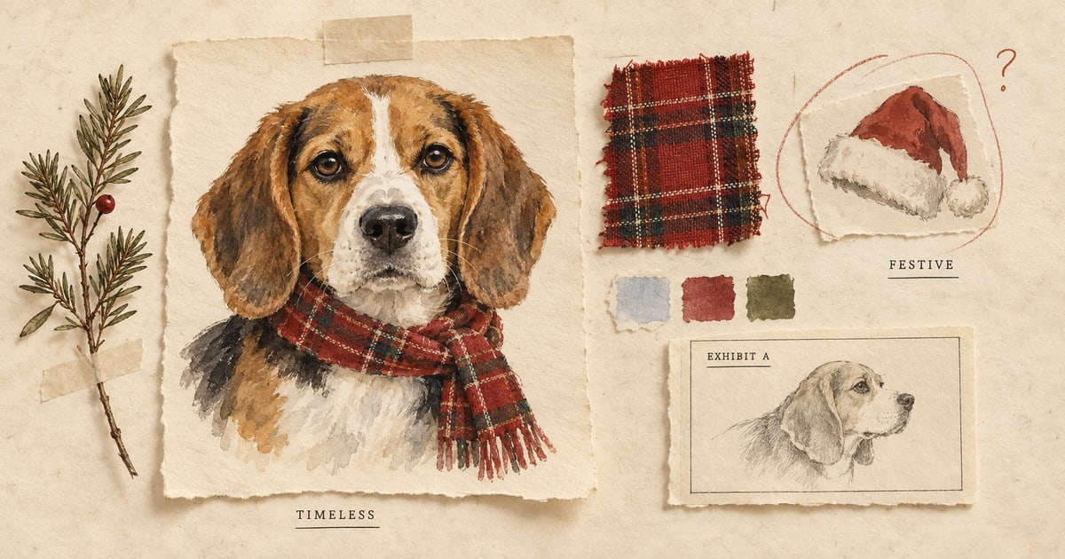 Should a Christmas Pet Portrait Look Like Christmas? article image