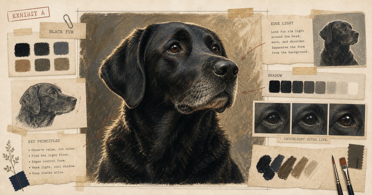How to Paint a Black Dog Portrait article image