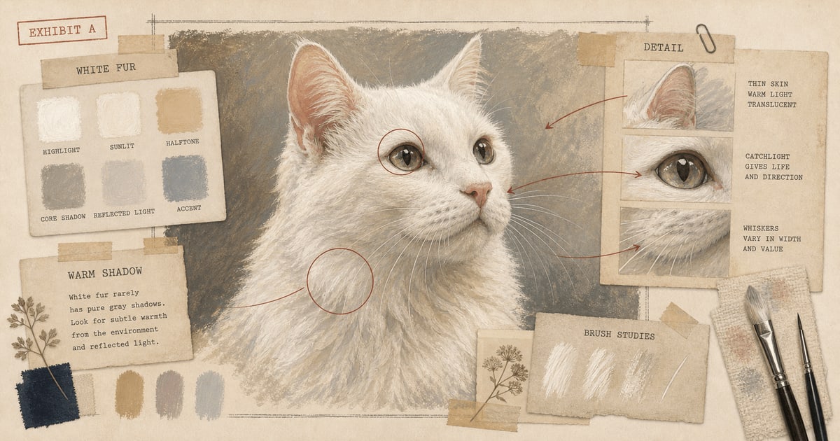 How to Paint a White Cat Portrait article image