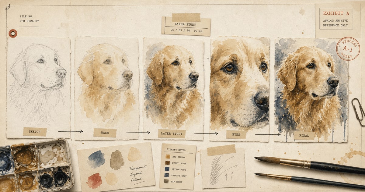 How We Create a Watercolor Pet Portrait article image