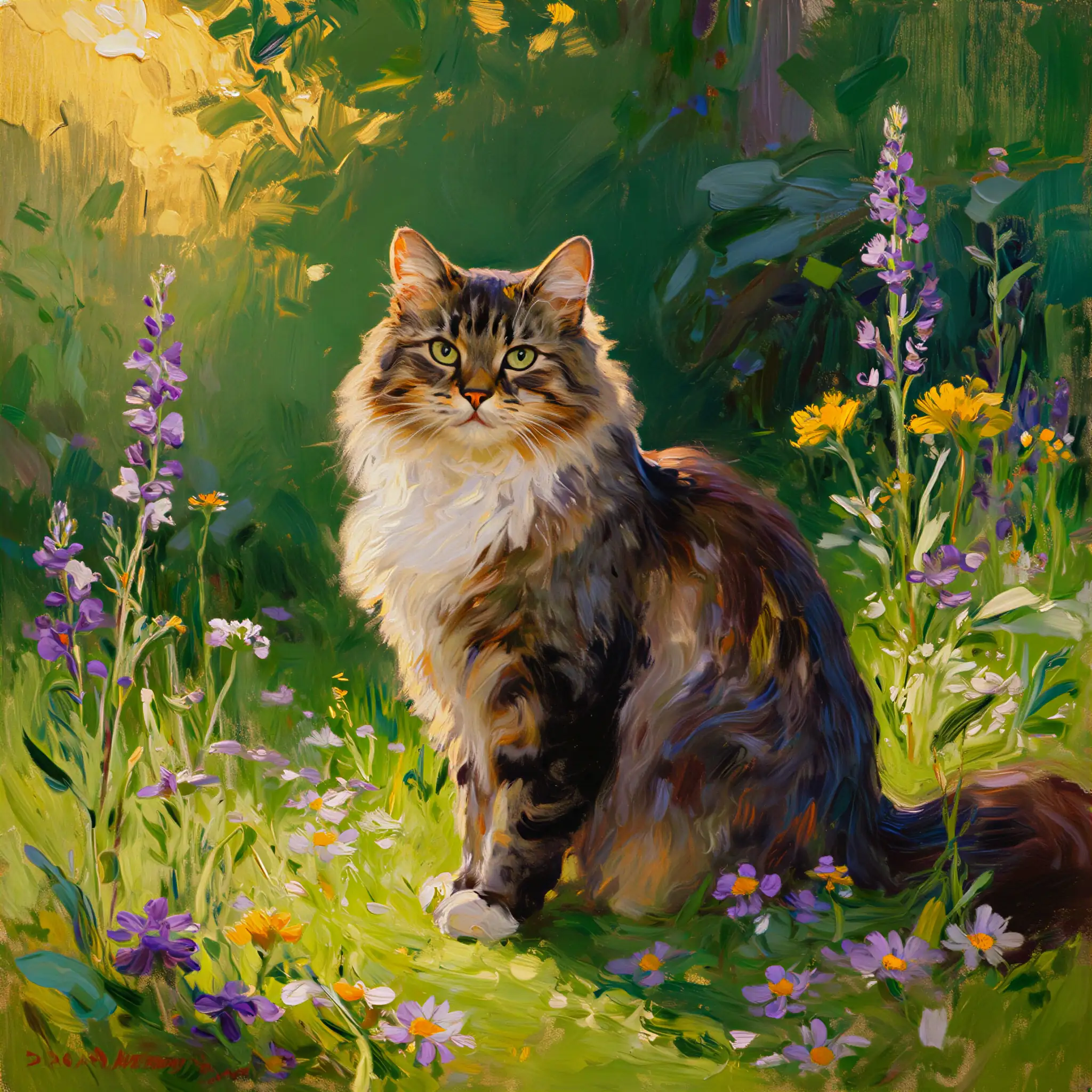 Custom oil painting portrait of a Siberian