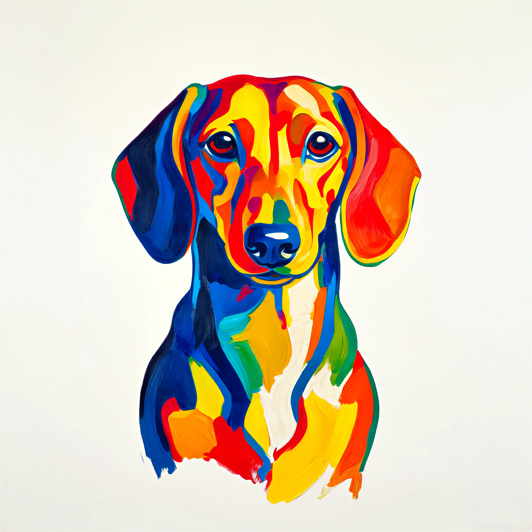 Custom surrealist portrait of a Dachshund
