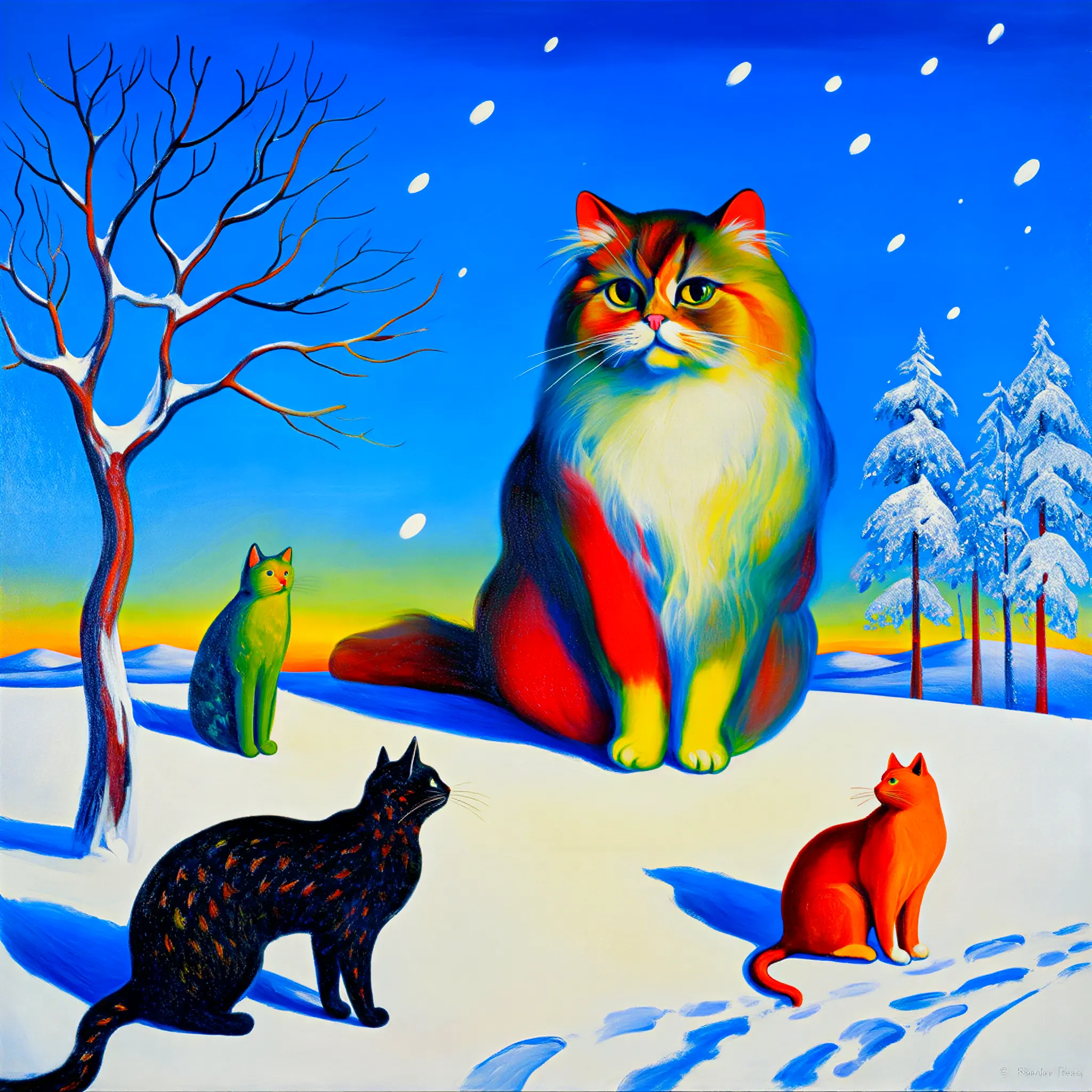 Custom surrealist portrait of a Persian