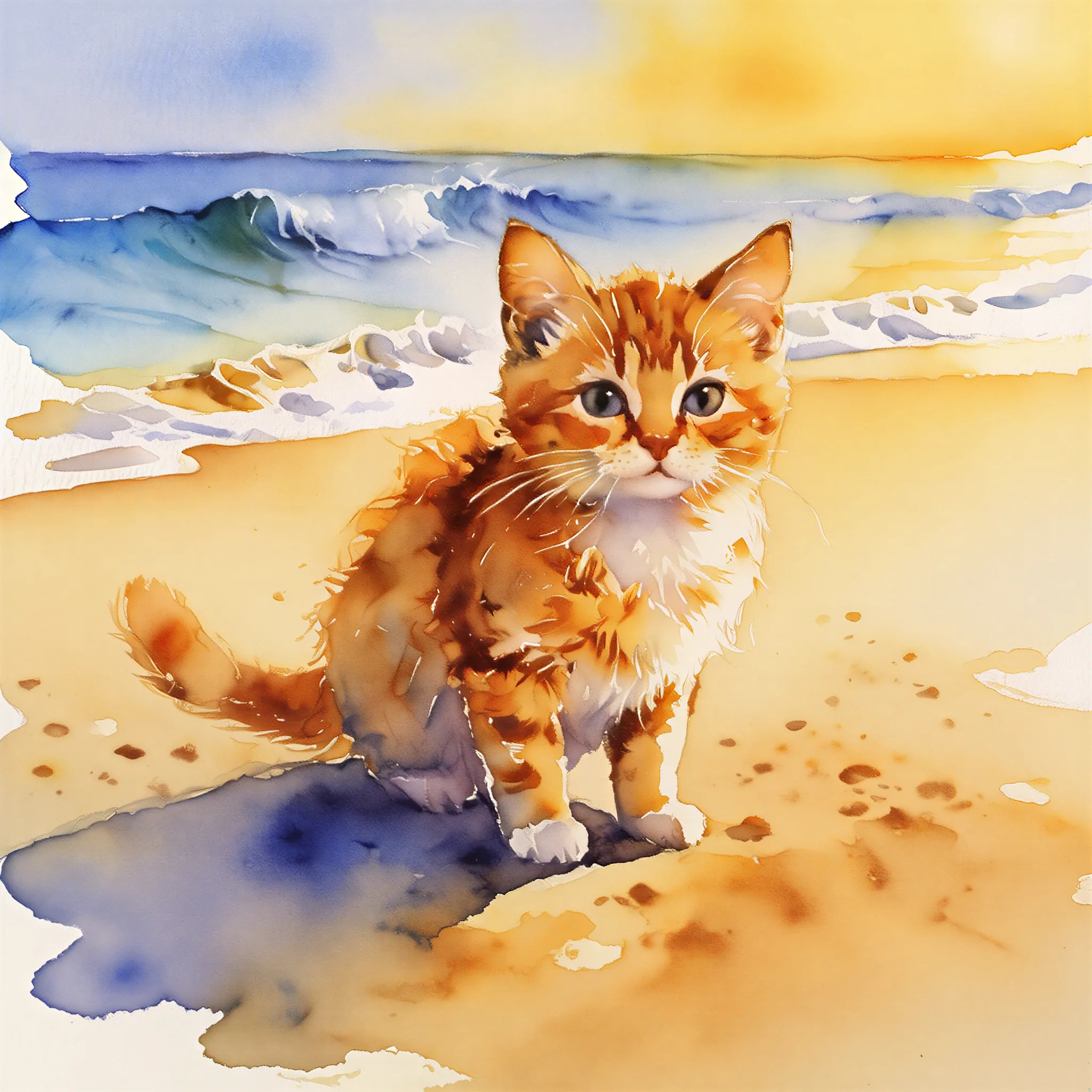 Custom watercolor portrait of a Munchkin